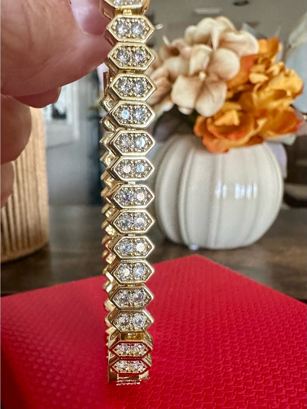 Hexagon Link Tennis Bracelet - Women Jewelry